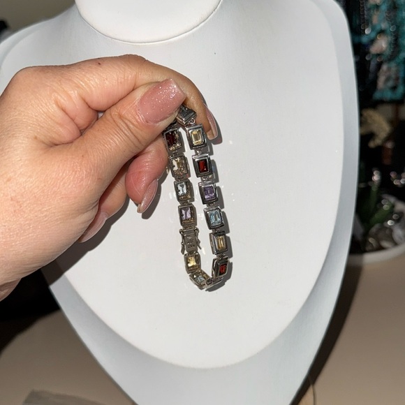 Jewelry - Sterling multiple stone bracelet